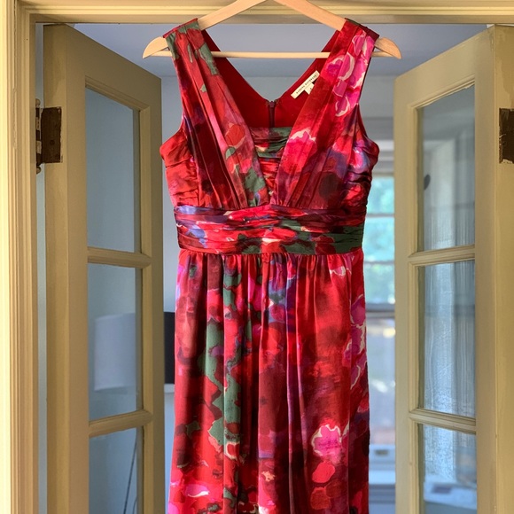 Banana Republic 100% Silk Satin Cocktail Dress 4 - Picture 1 of 7